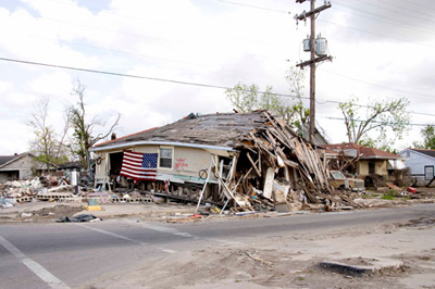 Devasted home in Lower Ninth Ward