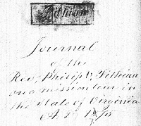 Title Page from Fithian Journal
